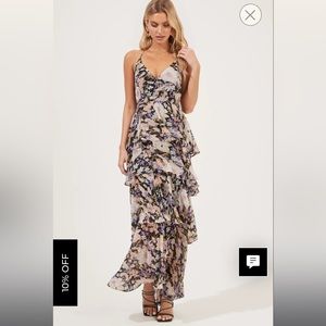 Astr the Label; Rosana Floral Tiered Ruffle Maxi Dress